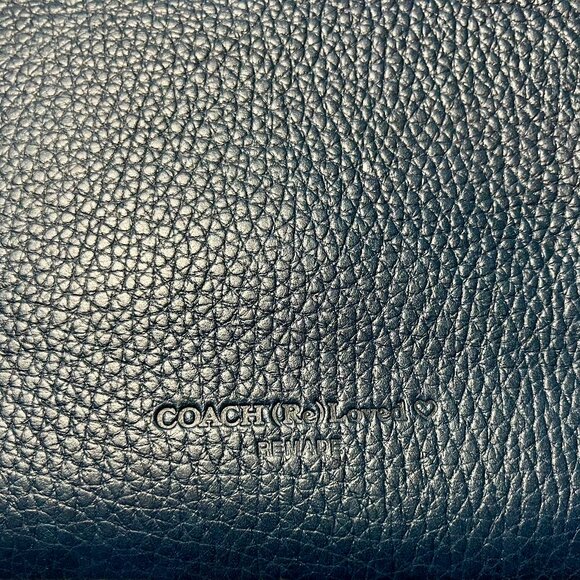 Coach (Re)Loved Remade Colorblock Pouch Clutch Purse Bag in Blue Colorway - Picture 3 of 6